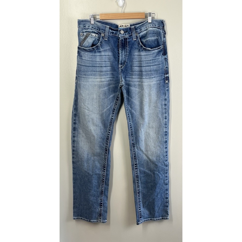 Ariat M2 Jeans Mens 35x36 Traditional Relaxed Boot Cut Stretch Western Cowboy
